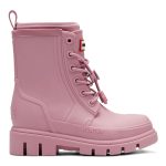 Little Kids Stamp Lace-Up Waterproof Ankle Boots