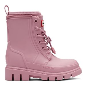 Little Kids Stamp Lace-Up Waterproof Ankle Boots