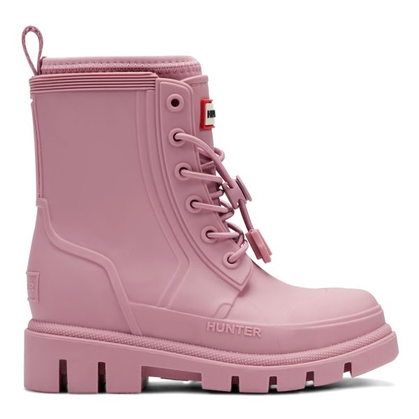 Little Kids Stamp Lace-Up Waterproof Ankle Boots
