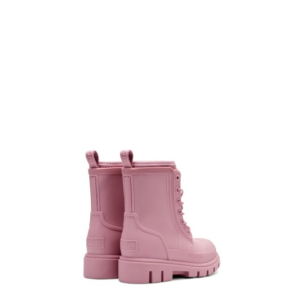 Little Kids Stamp Lace-Up Waterproof Ankle Boots