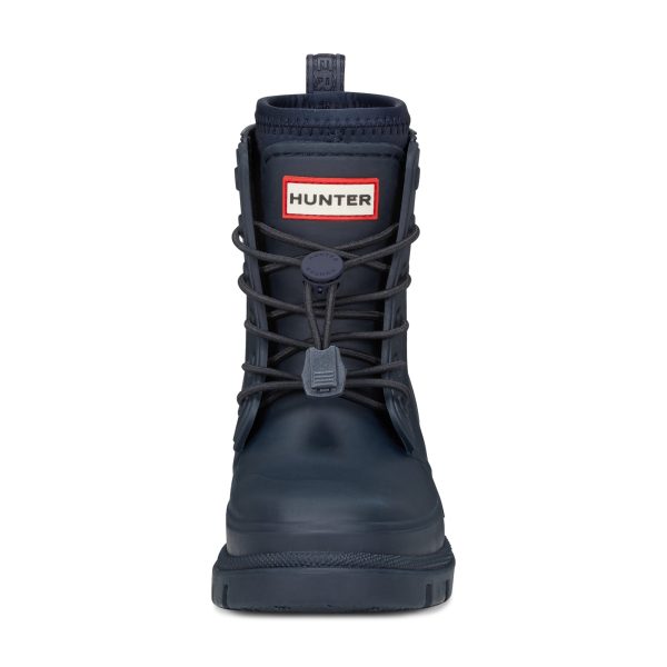 Little Kids Stamp Lace-Up Waterproof Ankle Boots