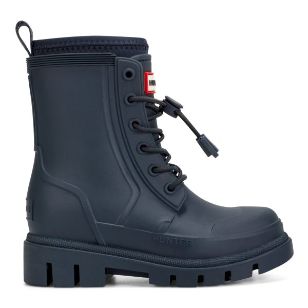 Little Kids Stamp Lace-Up Waterproof Ankle Boots