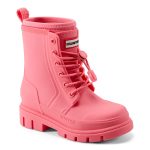 Little Kids Stamp Lace-Up Waterproof Ankle Boots
